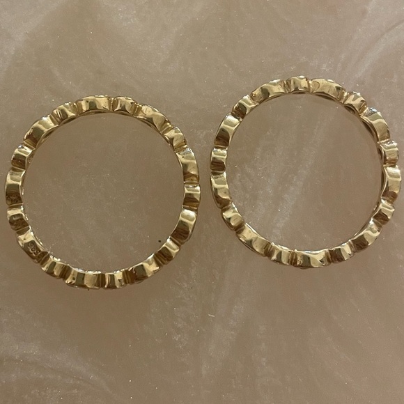 14k gold Pandora CZ band ring size 7.5 - Picture 3 of 4